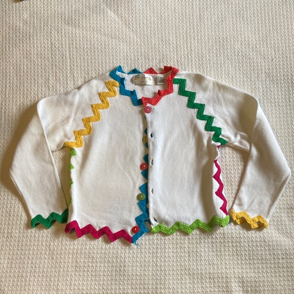 Vintage Lisa Nichols Colorful Zigzag Sweater Size Small - Picture 2 of 9